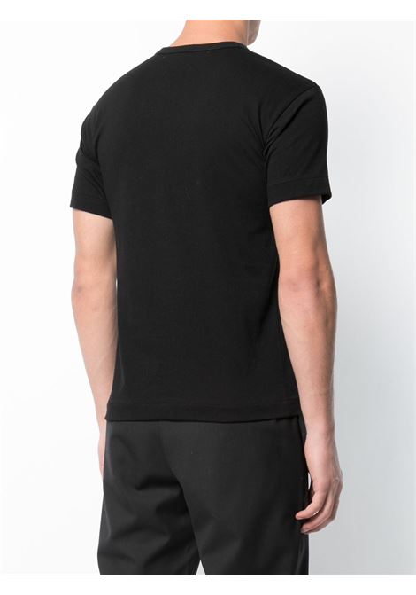 t-shirt con logo ricamato unisex nera COMME DES GARÇONS PLAY | AX-T116-0511